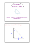 Notes 8.2 Part 1 45-45-90 Triangles