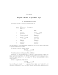 Sequent calculus for predicate logic