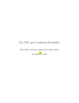 The CDF and Conditional Probability