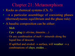 Chapter 21: Metamorphism