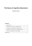 The theory of cognitive dissonance