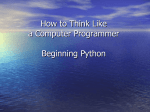 Beginning Python - Brown University Computer Science