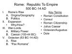 Rome: Republic To Empire 500 BC