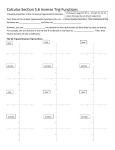 Inverse Trig Functions 5.6