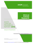 AACR CAnCeR PRogRess RePoRt 2016