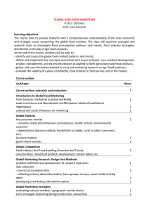 GLOBAL AGRI-FOOD MARKETING 6 CFU