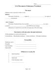 2.2.6 Movement of Substances Worksheet