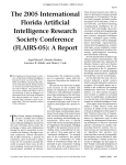The 2005 International Florida Artificial Intelligence