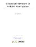 Commutative Property of Addition with Decimals