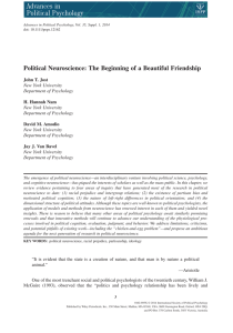 Political Neuroscience: The Beginning of a