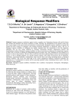Biological Response Modifiers - International Journal of ChemTech