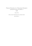 Physical Chemistry (4): Theoretical Chemistry
