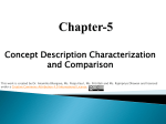 Chapter 5 Concept Description Characterization