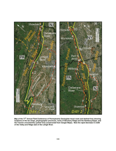 Map of the 77th Annual Field Conference of Pennsylvania