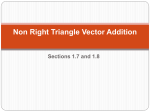 Non Right Triangle Vector Addition