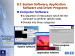 System Software, Application Software and Driver Programs