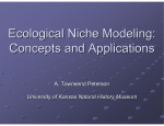 Ecological Niche Modeling: Concepts and Applications