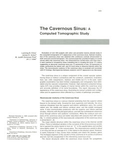 The Cavernous Sinus: A