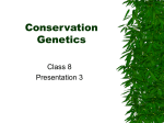 Conservation Genetics