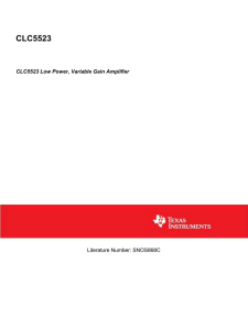 CLC5523 Low Power, Variable Gain Amplifier