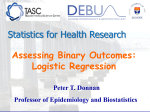 Odds ratios from logistic model results for a categorical predictor EXP