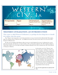 WESTERN CIVILIZATION: AN INTRODUCTION