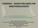 evidence * based wellness for anesthesiologists