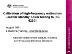 Calibration of high-frequency wattmeters used for standby power