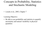 Concepts in probability, Statistics and Stochastic Modeling