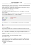 Python Variable Types