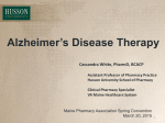 Alzheimer`s Disease Therapy - Maine Pharmacy Association