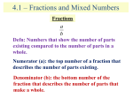 (b): the bottom number of the fraction that describes the number of