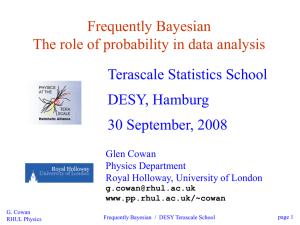 cowan_DESY_1 - Centre for Particle Physics