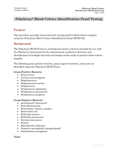 FilmArray Blood Culture Panel Procedure in CLSI Template