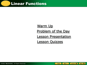 linear function