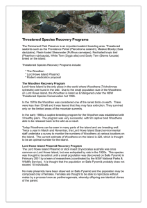 Threatened Species Recovery Programs
