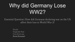 Why did Germany Lose WW2?