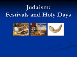 Judaism: Holy Days and Celebrations
