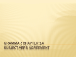 Grammar Chapter 14 Subject