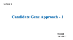 Candidate Gene Approach