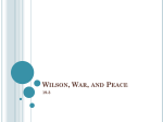 Wilson, War, and Peace