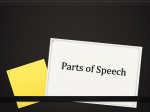 Parts of Speech