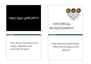 https://goo.gl/BUXfYV HISTORICAL BIOGEOGRAPHY