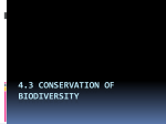 4.3 Conservation of Biodiversity