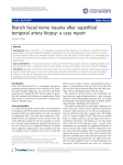 Branch facial nerve trauma after superficial temporal artery biopsy: a