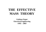 the effective mass theory - Lyle School of Engineering