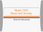 Music 1253 Music and Society