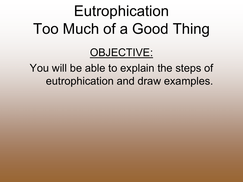 eutrophication steps