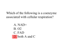 Which of the following is a coenzyme associated with cellular