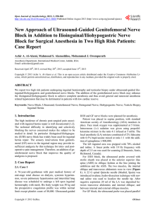 New Approach of Ultrasound-Guided Genitofemoral Nerve Block in